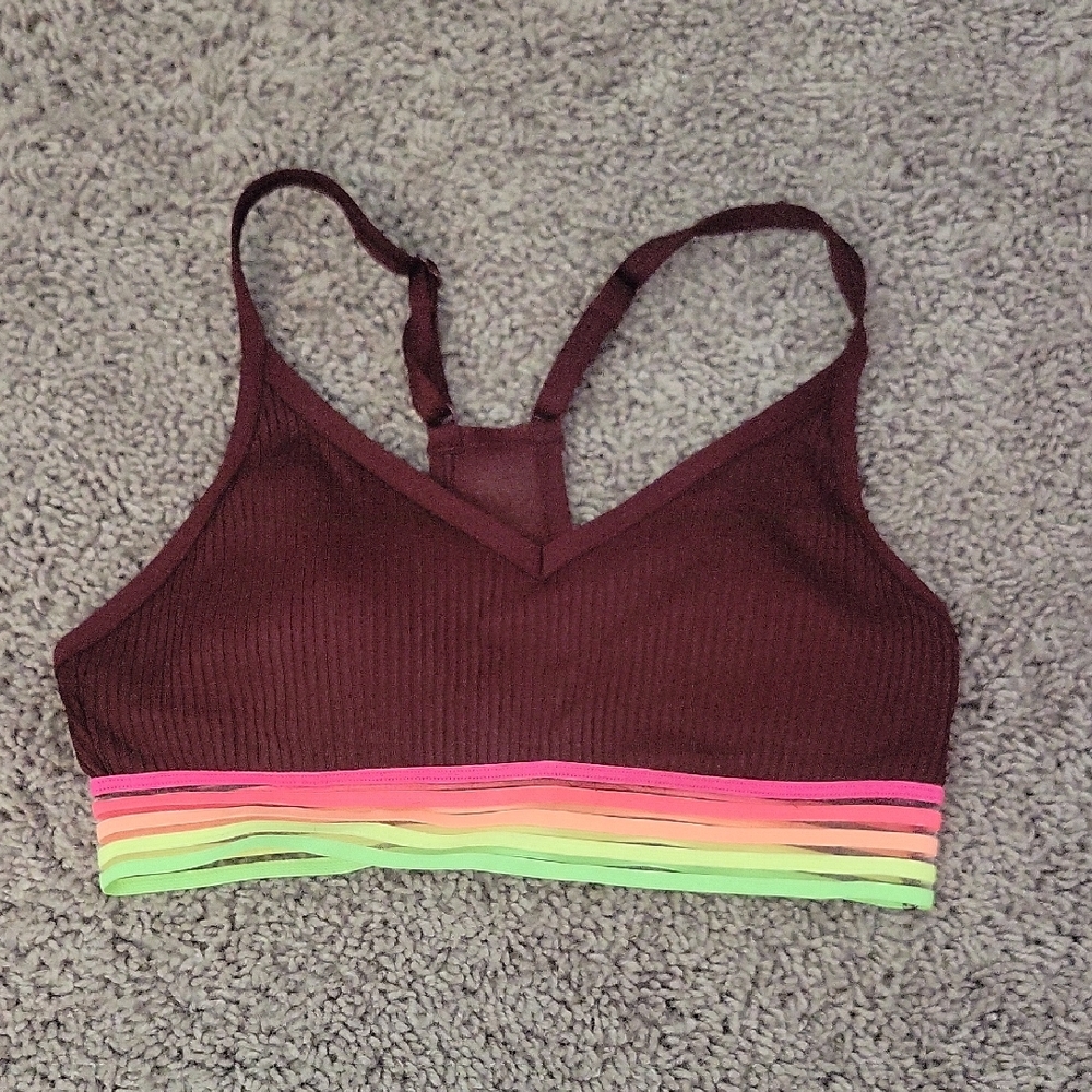 Colorful Strappy Sports Bra
